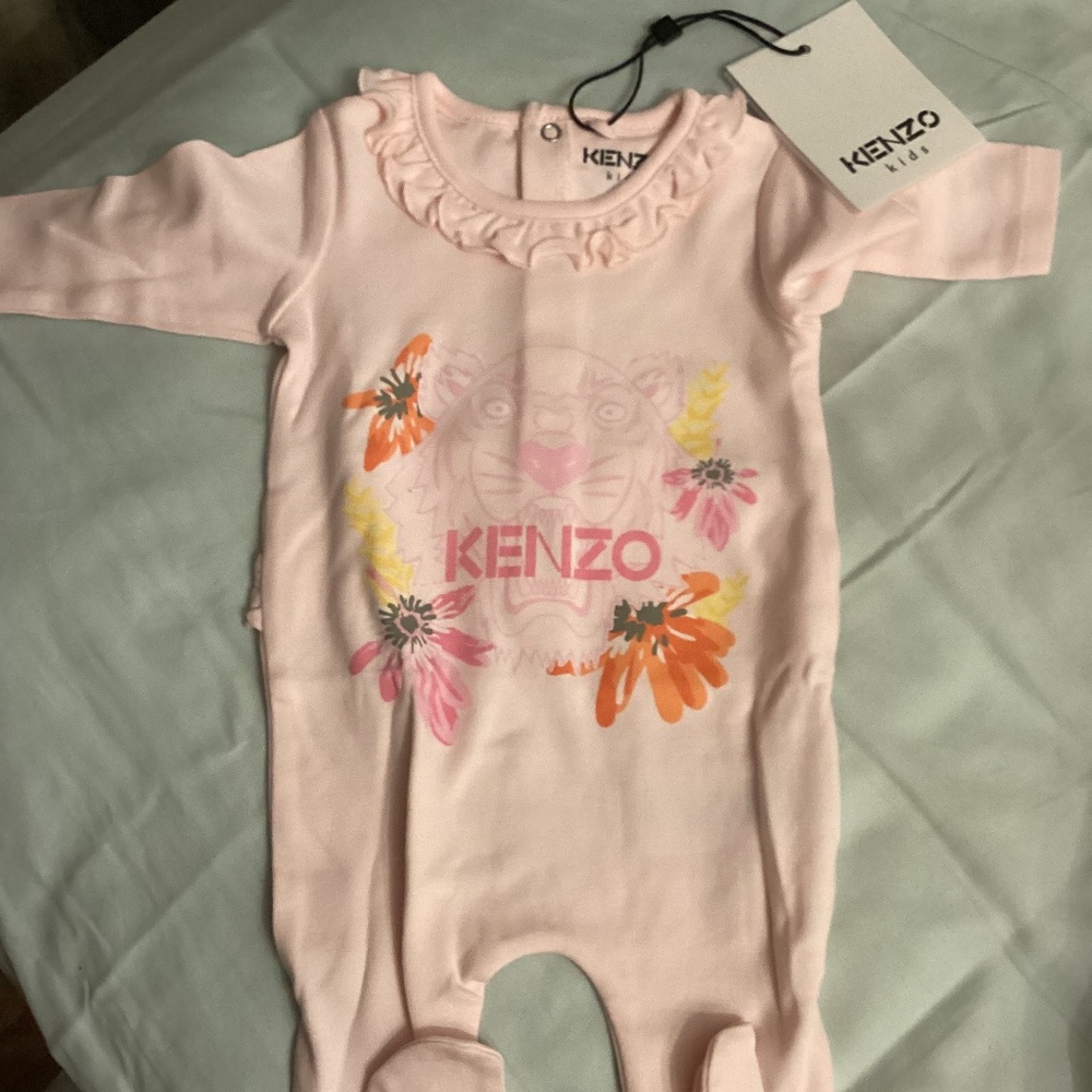 Kenzo kids baby grow stretchie footi size 1 month